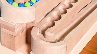 Wooden box balls games tracking number hole