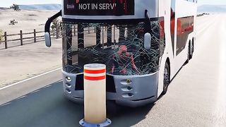 Which Seat Is the Safest on a Bus? ???? - BeamNGdrive