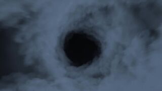 lightning in a cloud vortex