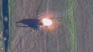Russian Kamikaze drone crashes into Ukrainian radar stations in huge blast