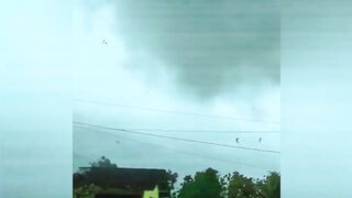 A tornado in Imogiri District, Bantul, Yogyakarta-Indonesia, 6 December 2022