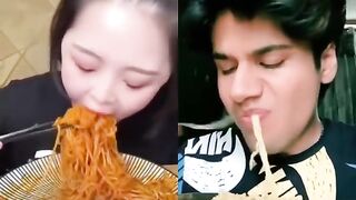Eating competition in siblings be like ???? #Shorts