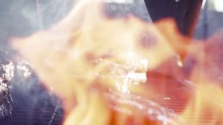 F Cooking Steak BBQ Royalty Free Stock Footage-