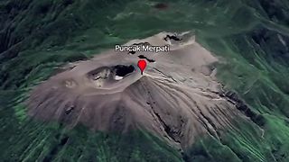 This is the climbing route to the top of Mount Marapi