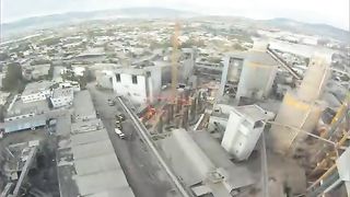 A construction that is carried out day and night with people and heavy equipment