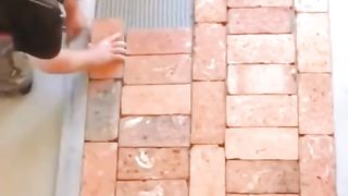 brick floor