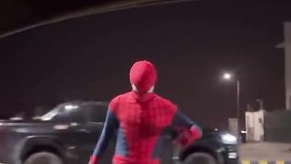 Spiderman Dan's in road