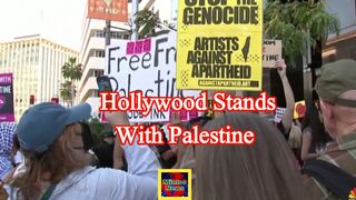 Pro-Palestinian supporters in Hollywood rally against alleged censorship