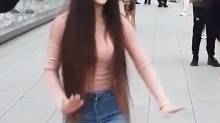 Watch Beautiful girl dance in public