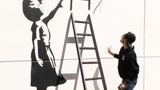 I caught Banksy on video!