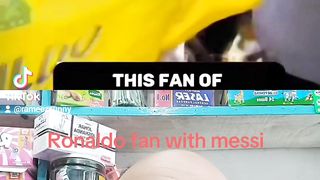 Ronaldo fan with Messi. #Ronaldo