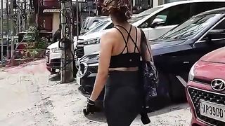 Lavanya Tripathi And Dimple Hayati Visuals At Outside Gym