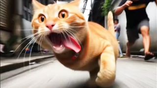 Cat running