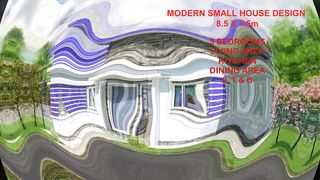 Small House Design 3 Bedrooms FLR AREA 8.5x7.5 m (64 sqm