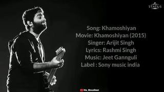Khamoshiyan ( Title Track) Lyrics |Arijit Singh| Rashmi Singh, Jeet Gannguli