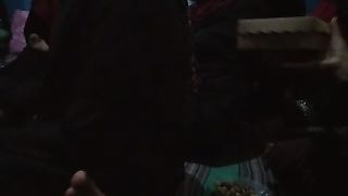 Pulang pengajian di bawain nasi kotak