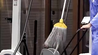Pro Powerlifter pretends to be a Cleaner and Pranks confused Son with Father_HD.