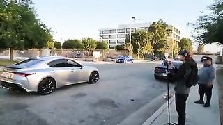 Dude attacks cameraman and quickly finds out