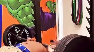 Bench pressing gone horribly wrong