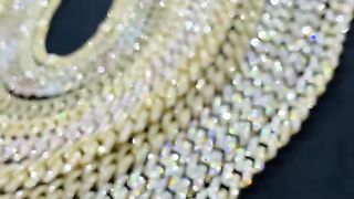 10K AND 14K GOLD & NATURAL DIAMOND CUBAN CHAINS