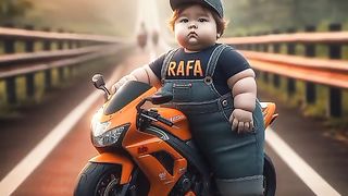 Bocil lucu naik motor sport