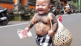 Bocil lucu mau sabung ayam