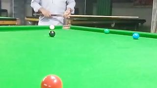 sports man hit snookar
