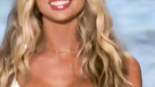 Stunning Alexa Collins in white bikini by KB Swim #bikini #shorts