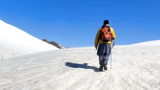Hiking on the Snow Covered Mountains in Swat Valley