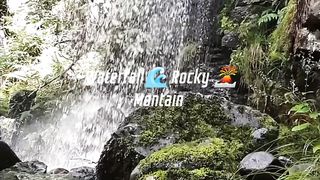 Waterfall rocks Montain