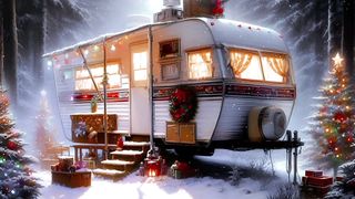 Ai Generated camper christmas