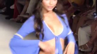 Leidy Amelia catwalk in royal blue bikini #shorts #bikinibody
