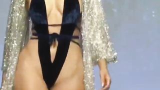 Model opening Playa Sol Swimwear show at NYFW2023