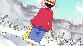 لحضة اطلاق لوفي الهاكي الملكي ♥ one piece