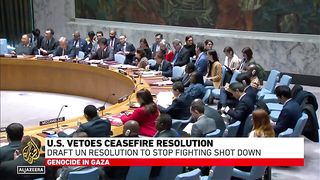 US vetoes truce resolution: Draft UN resolution to stop fighting shot down
