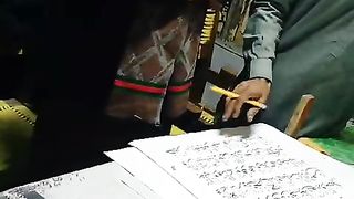Former MPA Sheikh Ijaz Ahmed is looking at the handwritten verses of the Quran by a calligrapher 2