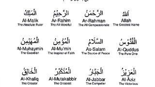 Asma e Al Hasna Allah Name's