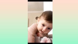 Cute baby talking funny baby laughing