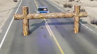 Cars vs Log Trap #2 - BeamNG.Drive.