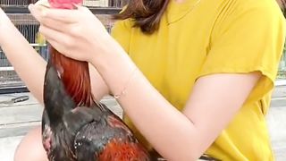 Beautiful Girl Who Loves Animals