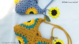 How to make a crochet granny bag