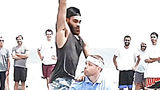 Moment épic in the basketball