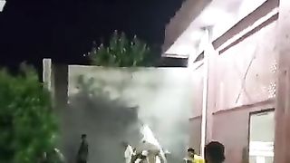 One non person quick come back for temple protection viral video