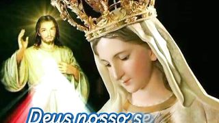 Oração da noite com pai nosso e ave Maria.