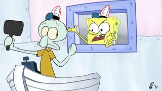 Spongebob got angry