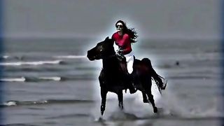 Watch Chinese beautiful girl horse riding Video 6