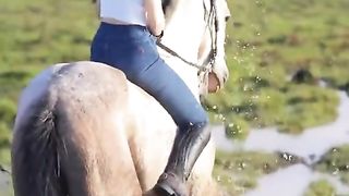 Watch Chinese beautiful girl horse riding Video 12