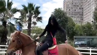 Watch Chinese beautiful girl horse riding Video 16