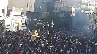 الاحتفال بفوز المنتخب المغربي