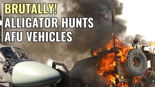 Brutally, Ka 52 “Alligator” hunts Ukrainian armored vehicles in Kherson